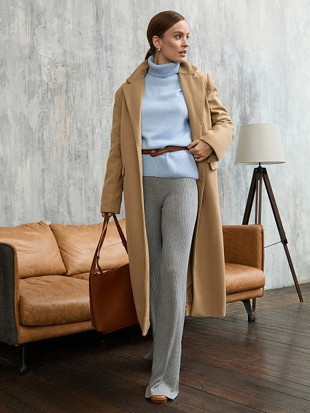 Свитер женский Cashmere&Merino blend oversize, цвет бледно-голубой