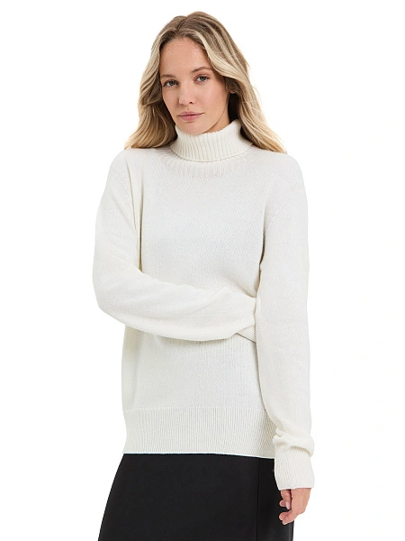 Свитер женский Cashmere&Merino blend oversize, цвет белый