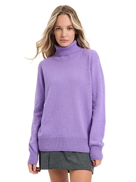 Свитер женский Cashmere&Merino blend oversize, цвет сиреневый