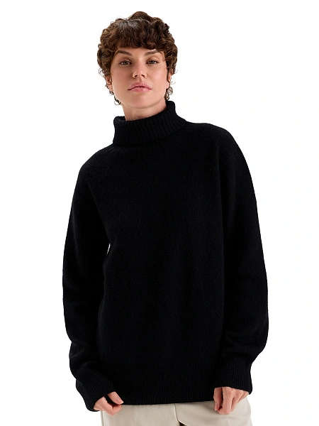 Свитер из пуха ангорского кролика, цвет черный