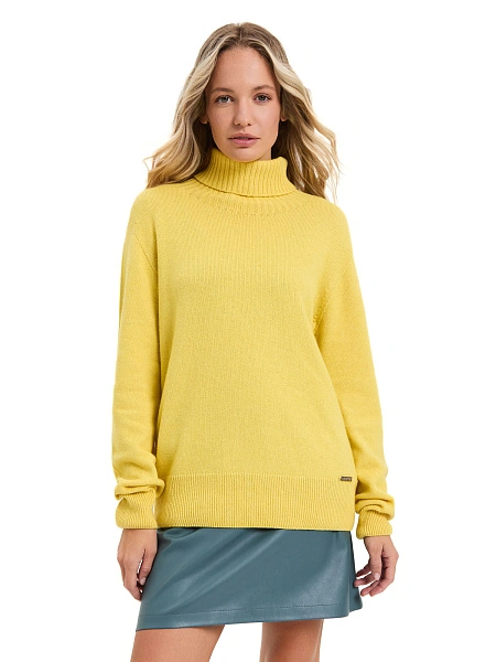 Свитер женский Cashmere&Merino blend oversize, цвет желтый