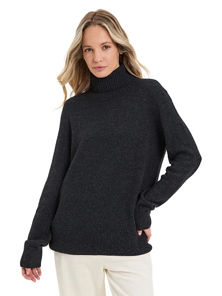 Свитер женский Cashmere&Merino blend oversize, цвет антрацит