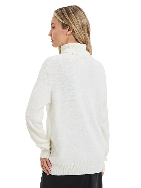 Свитер женский Cashmere&Merino blend oversize, цвет белый