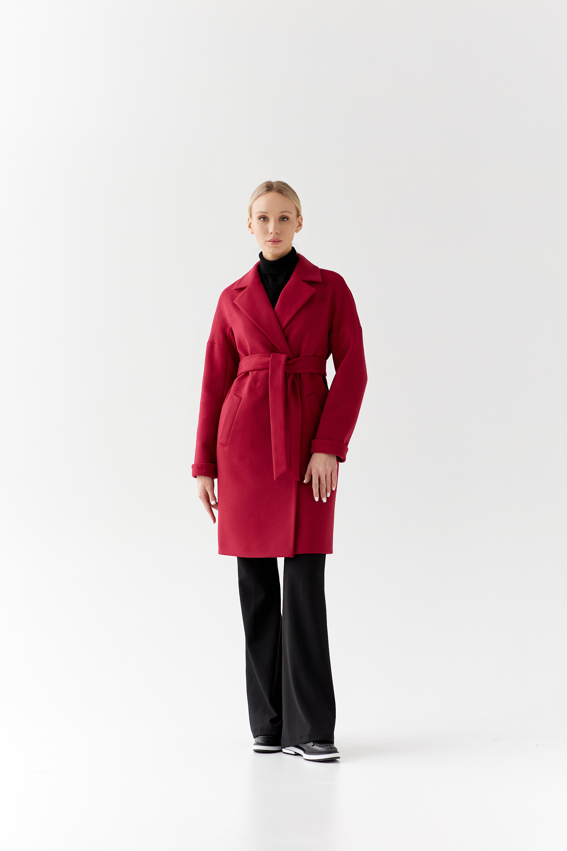 Ст.цена 4600р. Пальто женское 25990 (вино)