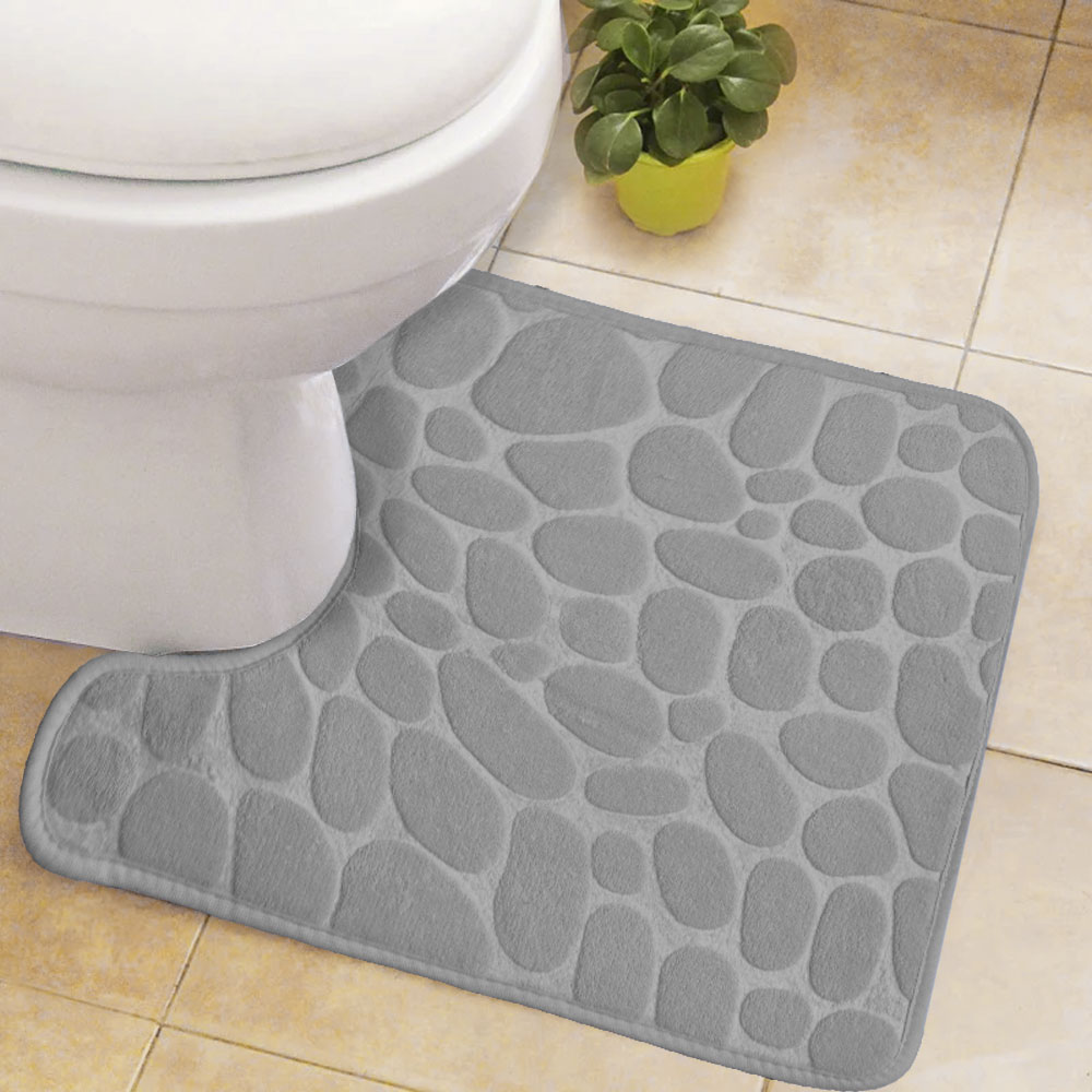 Коврик для туалета Roomis Камни 50*50см, серый