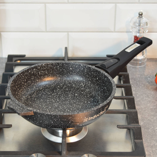 Сковорода 20см Гранит black Induction Pro со съемной ручкой