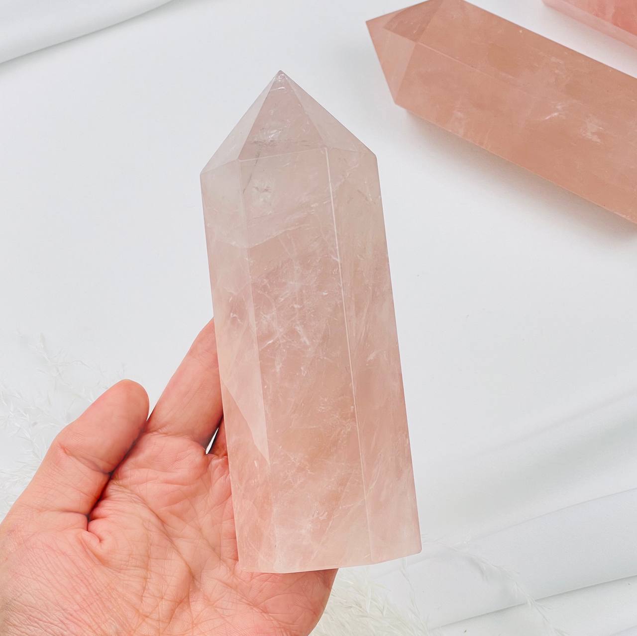 Радуга Самоцветов Кристалл из Розового кварца