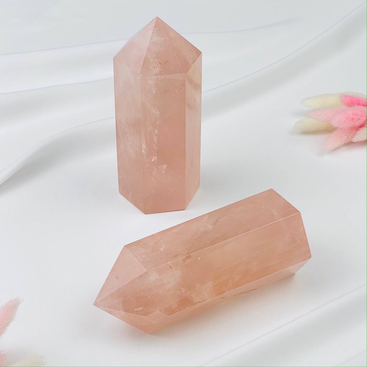 Радуга Самоцветов Кристалл из Розового кварца