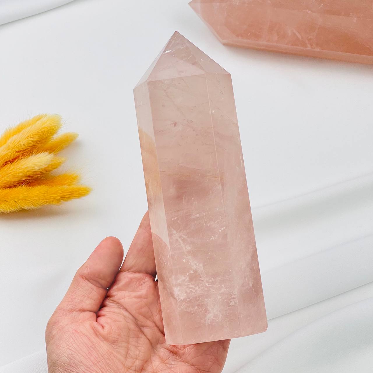 Радуга Самоцветов Кристалл из Розового кварца