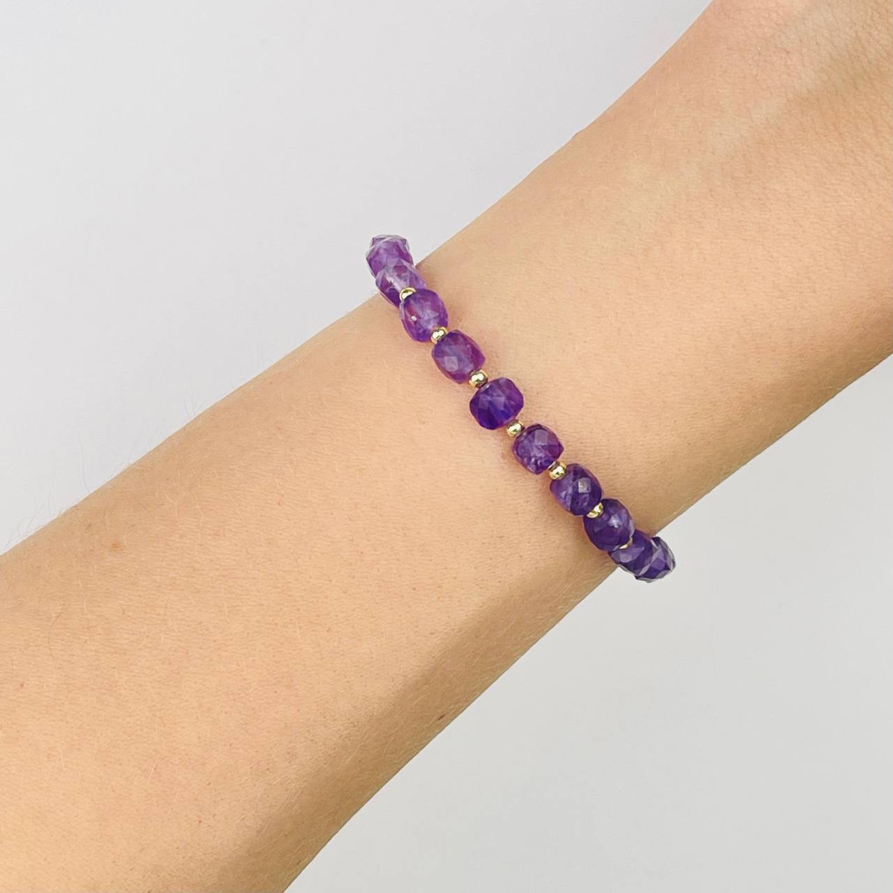 Радуга Самоцветов Браслет из Аметиста (градиент)