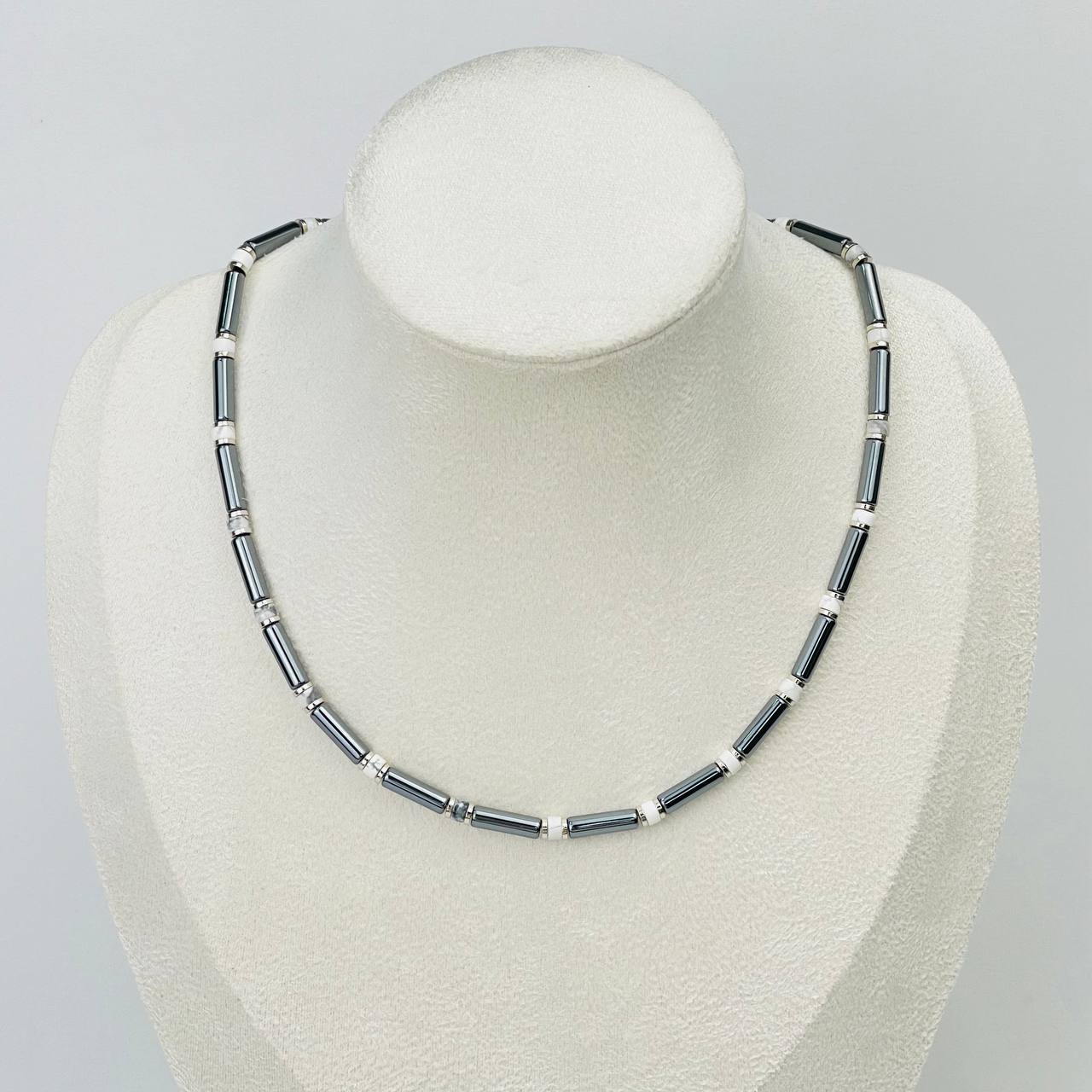 Радуга Самоцветов Чокер из Гематита и Говлита