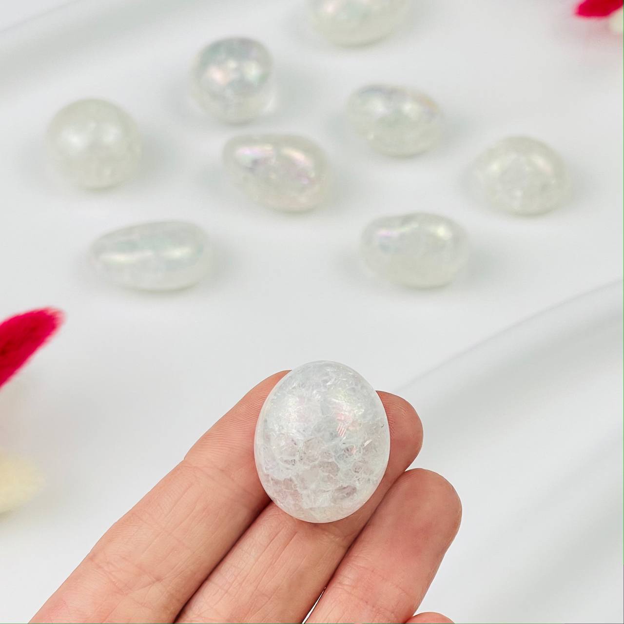 Радуга Самоцветов Галтовка из Горного Хрусталя (титан. покрытие)