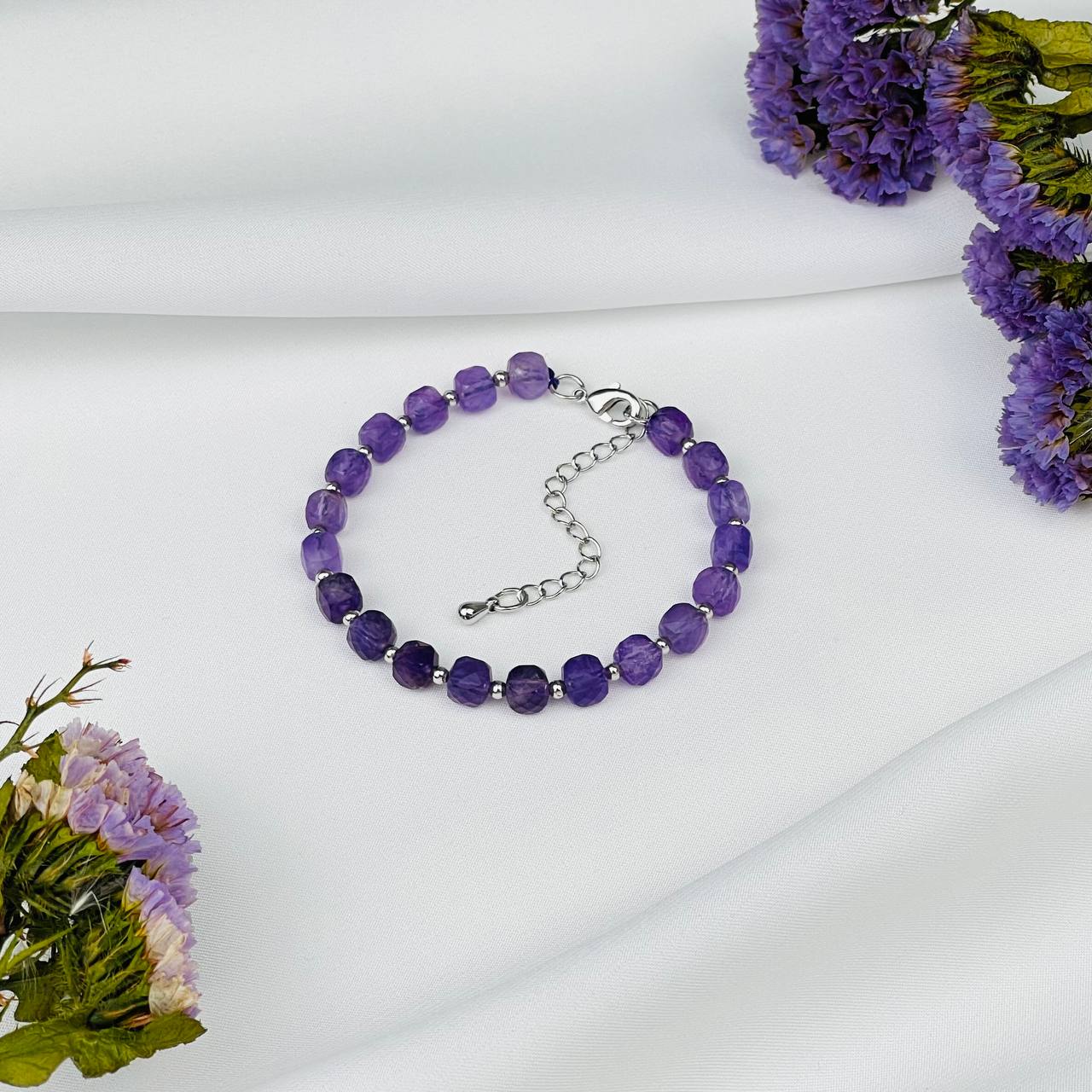 Радуга Самоцветов Браслет из Аметиста (градиент)