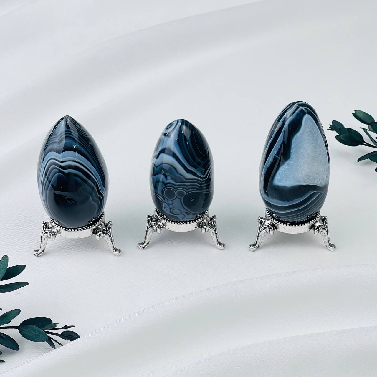 Радуга Самоцветов Яйцо из полосатого Агата