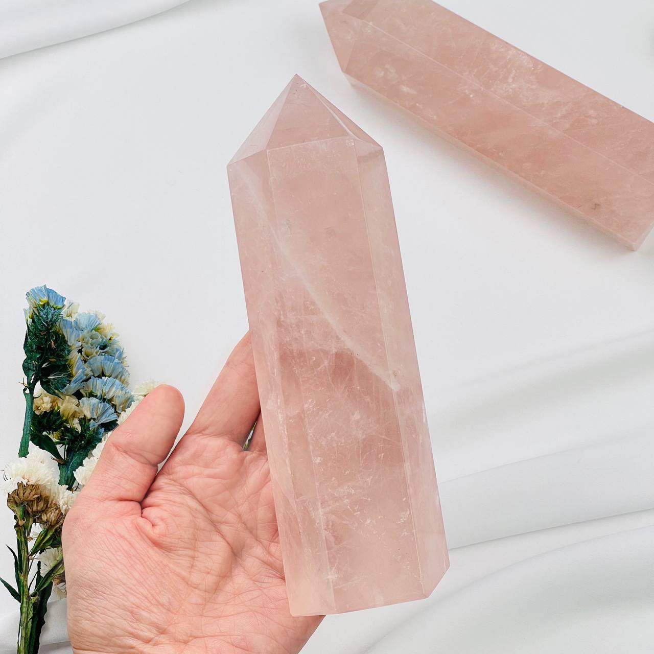 Радуга Самоцветов Кристалл из Розового кварца