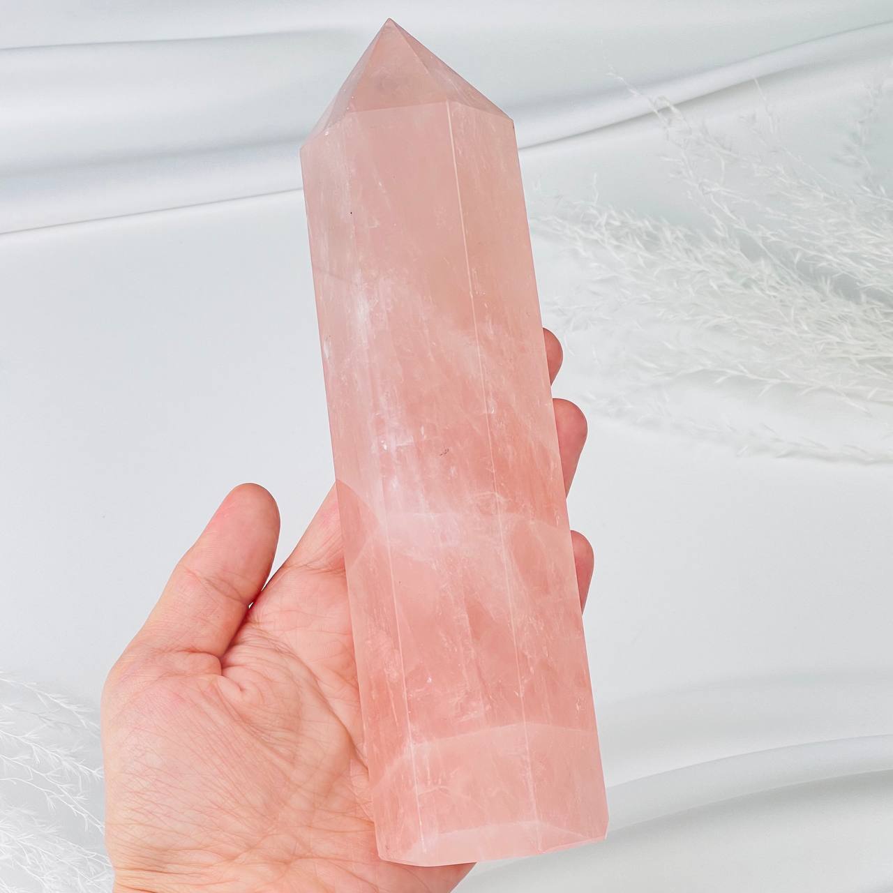 Радуга Самоцветов Кристалл из Розового кварца