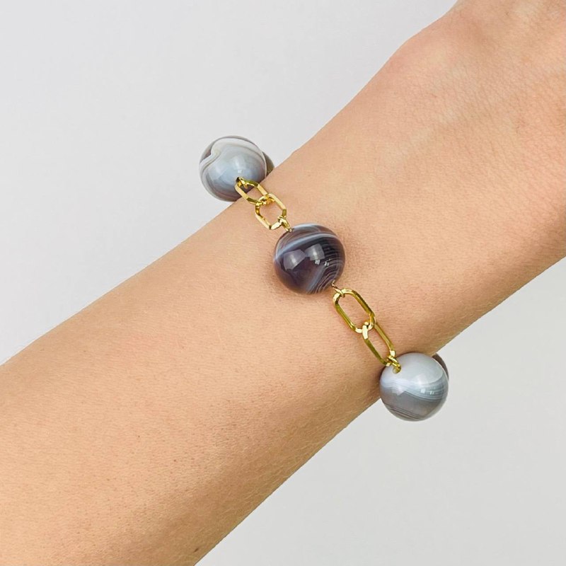 Радуга Самоцветов Браслет на цепочке с ботсванским Агатом