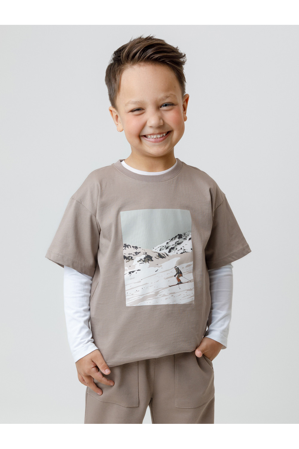 Crockid Фуфайка КР 302799 коричневый к624 Crockid