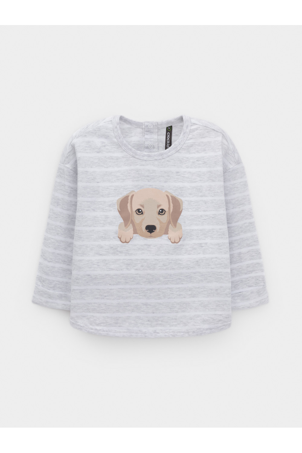 Crоckid Лонгслив КР 302908 св.серый меланж,полоска к630 Crоckid