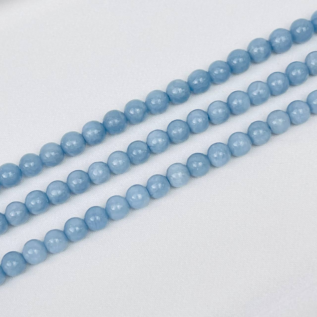 Радуга Самоцветов Бусины для украшений из Ангелита (65 бусин)