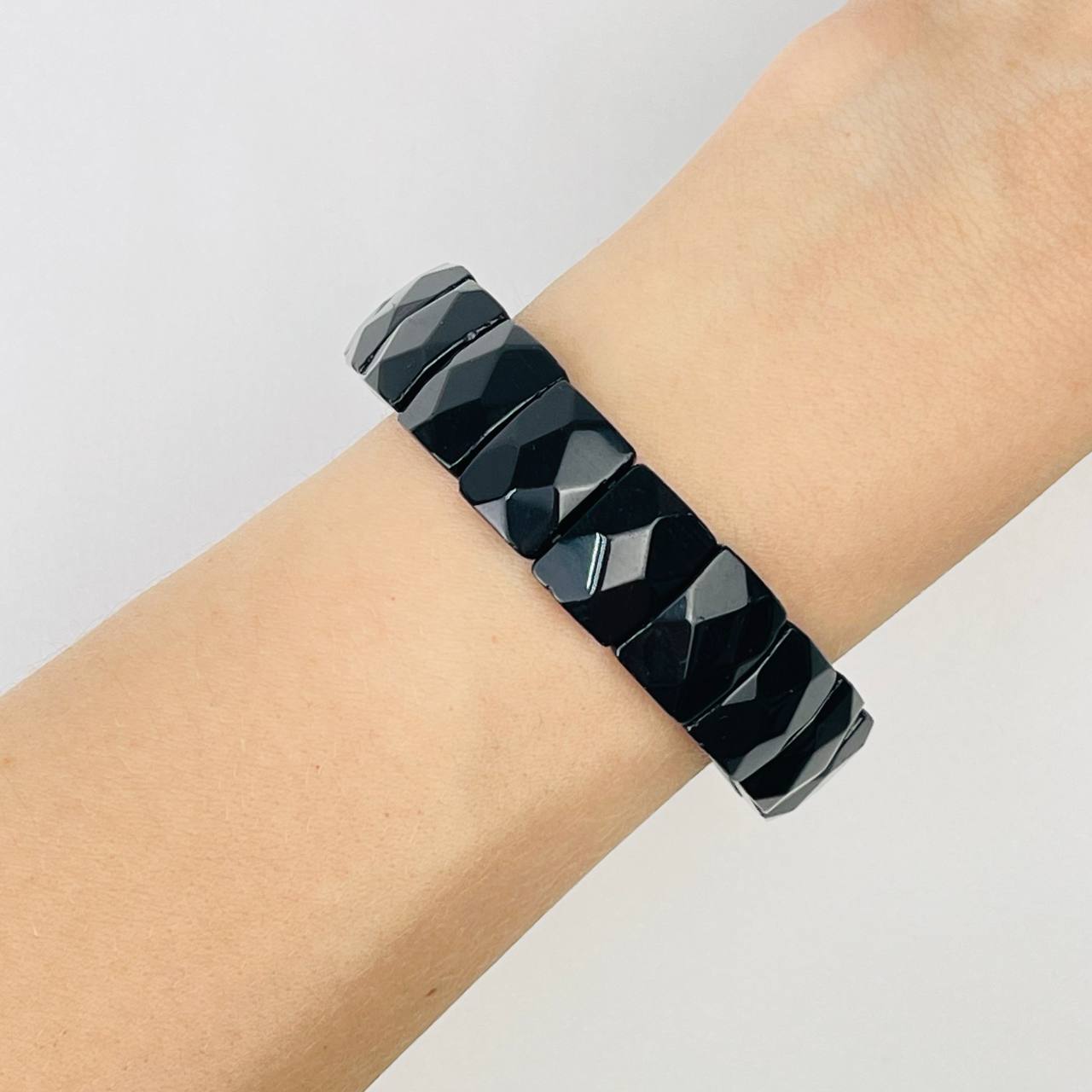 Радуга Самоцветов Браслет из черного Обсидиана