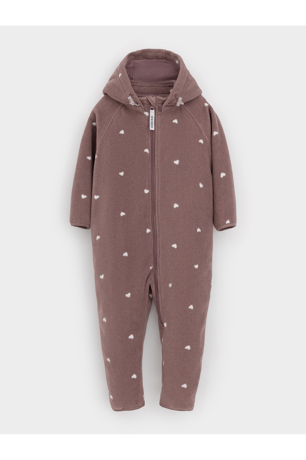 Crockid Комбинезон ФЛ 60009/н/1 ГР лиловый, сердечки Crockid