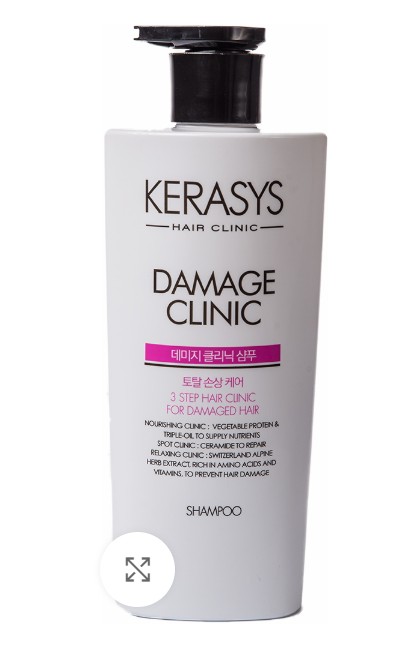 KERASYS DAMAGE CLINIC PROTEIN SHAMPOO Шампунь для сухих и поврежденных волос 750 мл