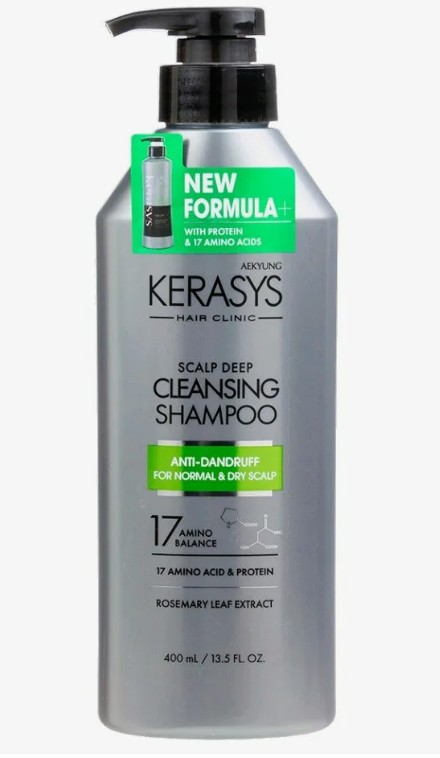 KERASYS SCALP CLINIC PROTEIN SHAMPOO Шампунь для чувствительной и жирной кожи головы 750 мл