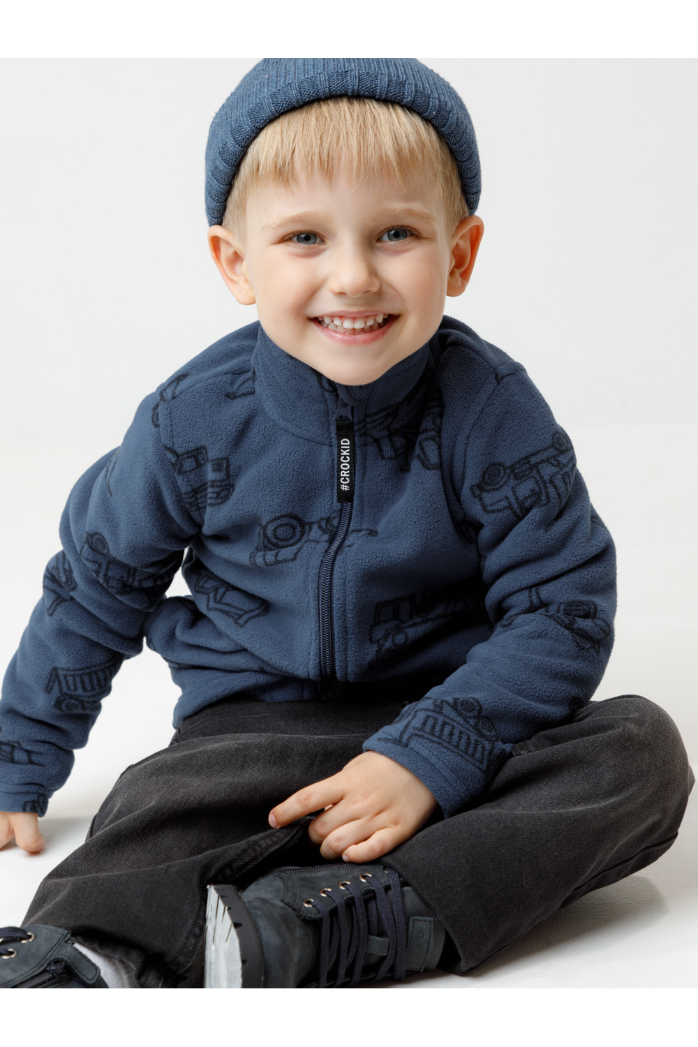 Crockid Куртка ФЛ 34025/н/47 ГР синий, дорожная техника Crockid