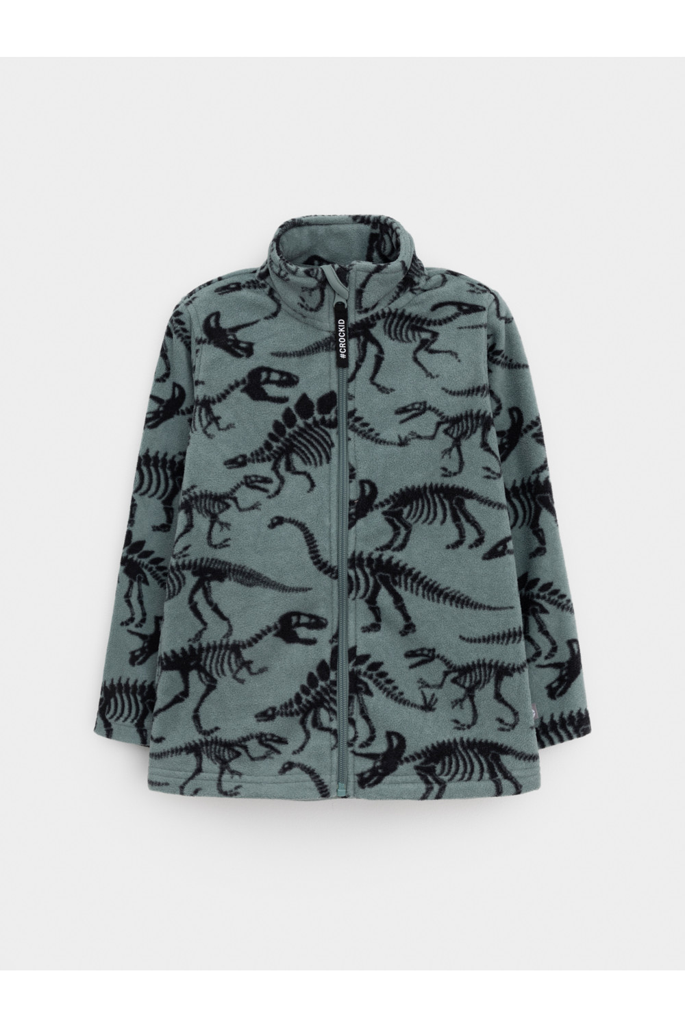 Crockid Куртка ФЛ 34025/н/49 ГР хаки, скелеты динозавров Crockid