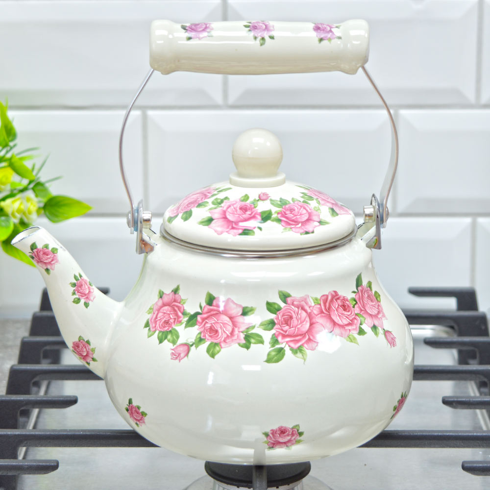 АКЦИЯ 705р. 1200р.Чайник эмалир. зав. WR-5119 1,5л. Rose