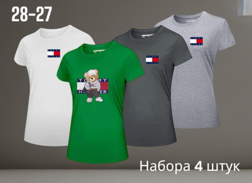 Футболка женская 4шт (без выбора цвета), код 50323289