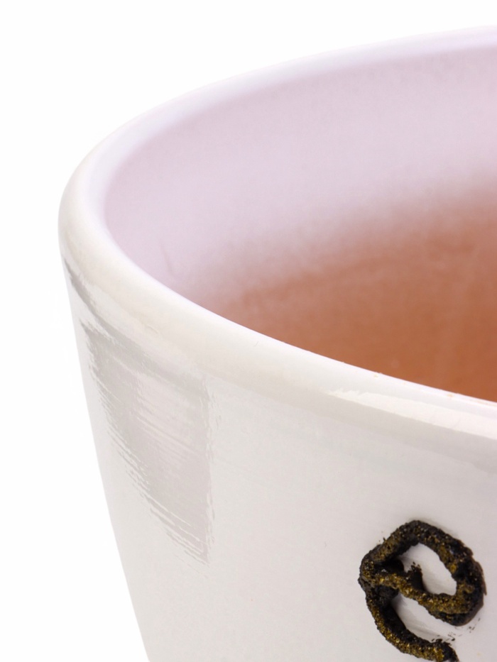 Горшок для цветов «Вечер», 8 л, d=29.5 см, h=23 см, керамика, с поддоном, белый