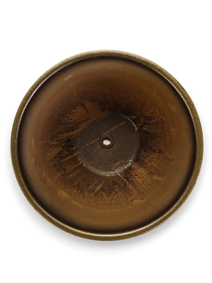 УЦЕНКА Горшок для цветов «Черное золото», 5 л, керамика, коричневый