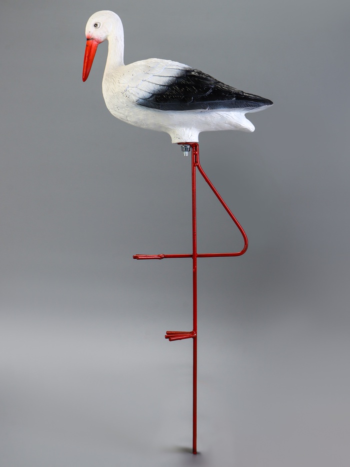 Садовая фигура из полистоуна «Аист», 66×40×15 см