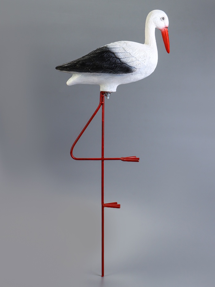 Садовая фигура из полистоуна «Аист», 66×40×15 см