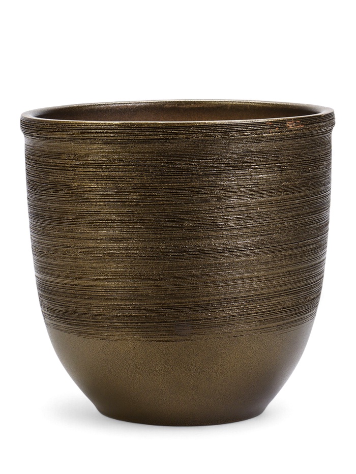УЦЕНКА Горшок для цветов «Черное золото», 5 л, керамика, коричневый