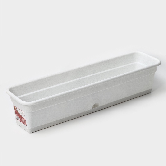 УЦЕНКА Ящик балконный (длина 80 см), цвет мрамор