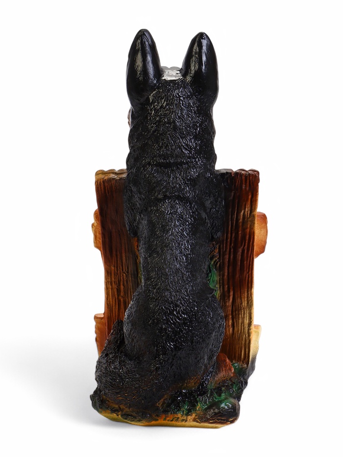 Садовая фигура из гипса «Овчарка на заборе», 20×22×37 см