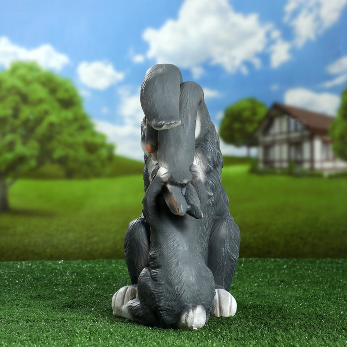 Садовая фигура из полистоуна «Зайчиха и зайчонок», 36×34 см