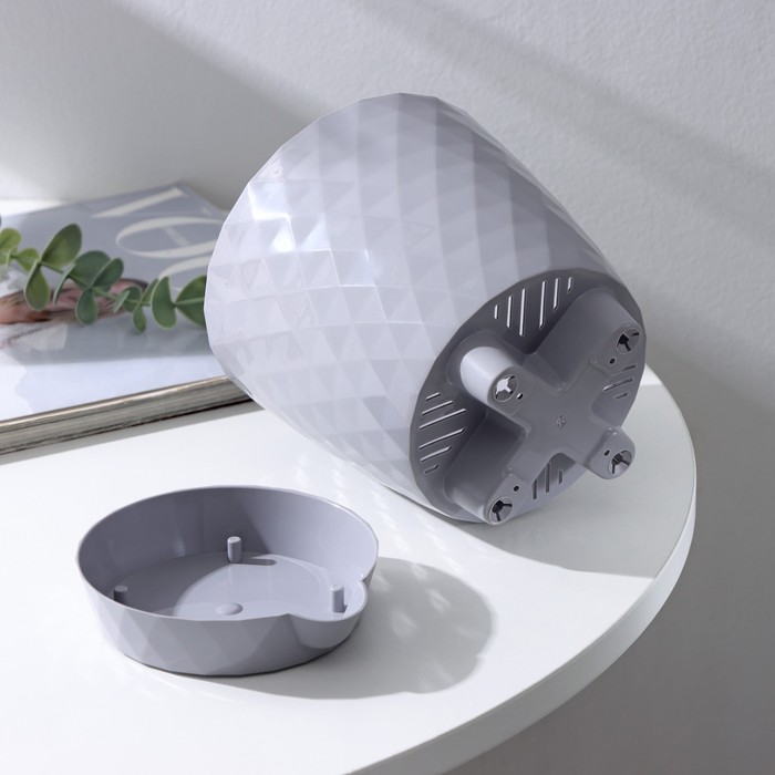 Горшок для растений с прикорневым поливом «Румба», 1.5 л, пластик, цвет серый шёлк