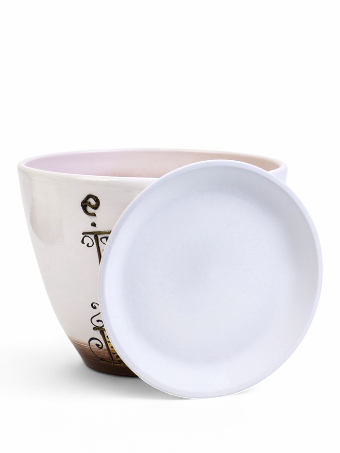 Горшок для цветов «Вечер», 8 л, d=29.5 см, h=23 см, керамика, с поддоном, белый