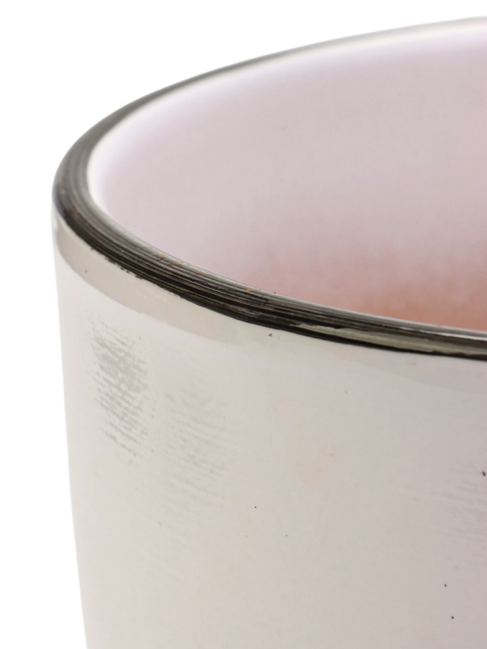 Горшок для цветов «Штрих», 2.5 л, d=19 см, h=17 см, с поддоном, керамика, белый