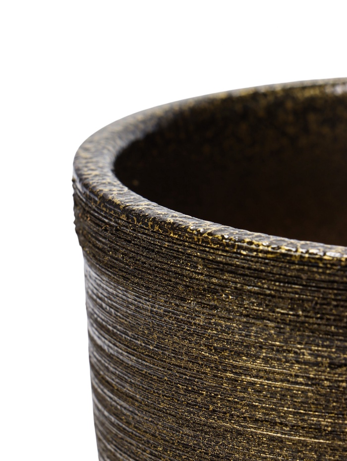 УЦЕНКА Горшок для цветов «Тёмное золото», керамический, 2.4 л, коричневый