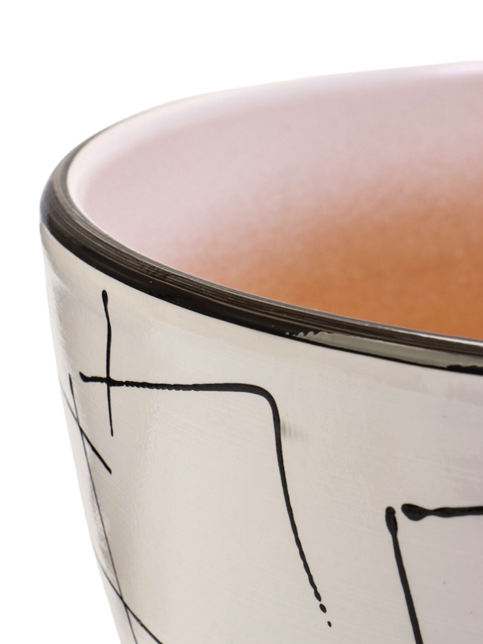 Горшок для цветов «Иллюзия», 8 л, d=30 см, h=23 см, с поддоном, керамика, белый