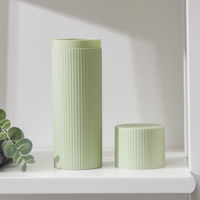 Футляр для зубной щётки и пасты «Рифлёный», 19.2×6 см, цвет МИКС