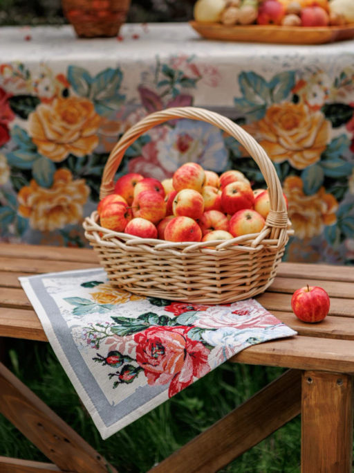 Розы герцогини сепия Скатерть круг д140 см Н/Р 2519941