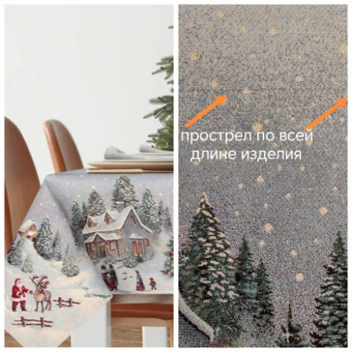 Outlet Новогодний вечер голубой фон Скатерть 140х180 см 2519651
