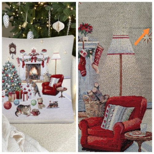 Outlet Котята у камина Наволочка 45х45 см 2518691 серебро