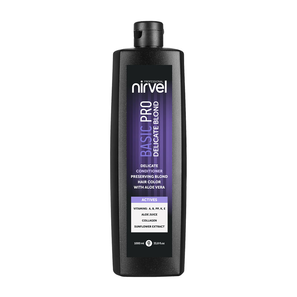 NIRVEL Кондиционер деликатный для сохранения цвета блонд с алоэ вера / Delicate conditioner Basic PRO 1000 мл